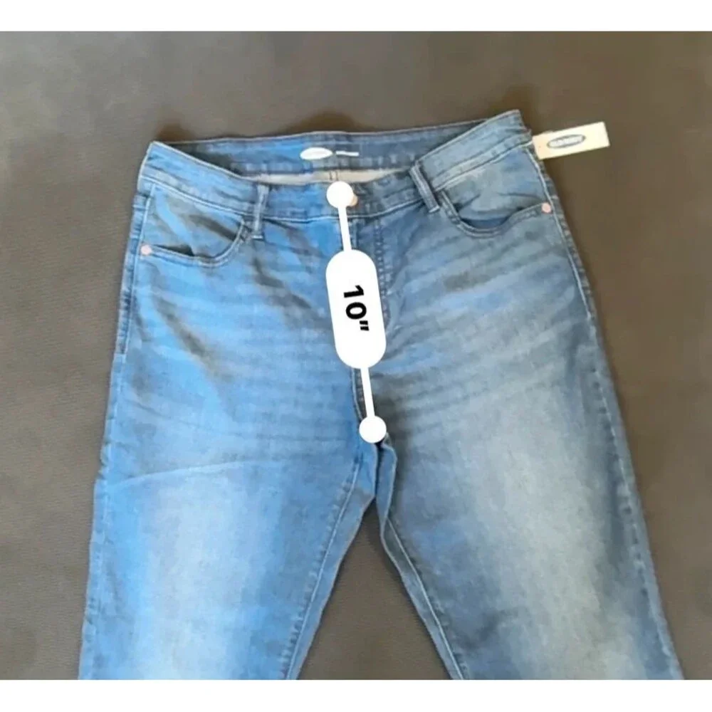 Old Navy Womens Super Skinny Mid Rise Jeans Med Wash Size 12